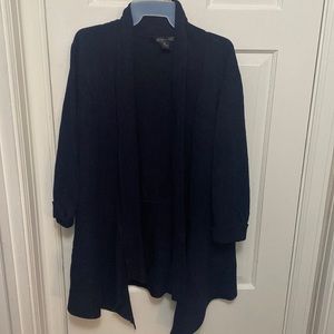 Navy open cardigan